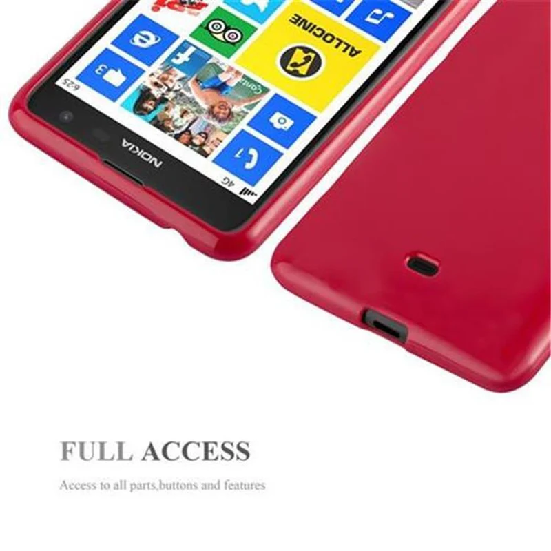 Cadorabo Hülle kompatibel mit Nokia Lumia 625 Schutzhülle aus flexiblem TPU Silikon