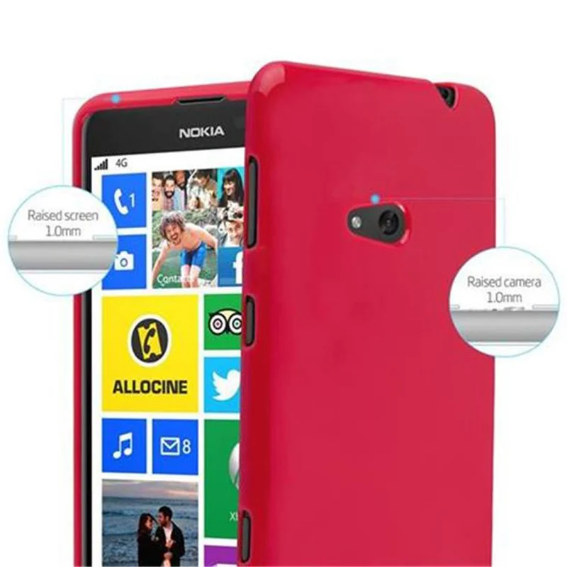 Cadorabo Hülle kompatibel mit Nokia Lumia 625 Schutzhülle aus flexiblem TPU Silikon