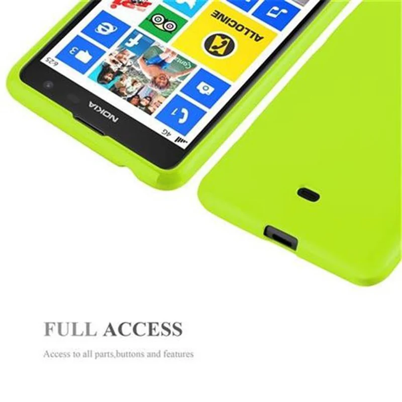 Cadorabo Hülle kompatibel mit Nokia Lumia 625 Schutzhülle aus flexiblem TPU Silikon