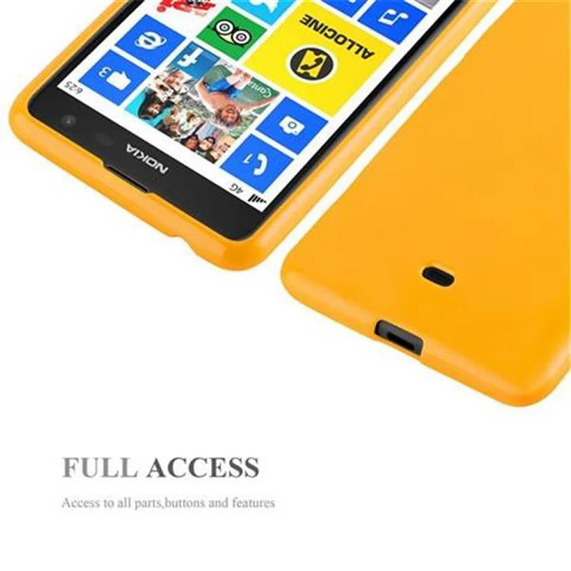 Cadorabo Hülle kompatibel mit Nokia Lumia 625 Schutzhülle aus flexiblem TPU Silikon