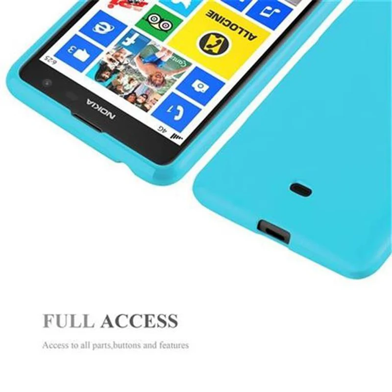 Cadorabo Hülle kompatibel mit Nokia Lumia 625 Schutzhülle aus flexiblem TPU Silikon