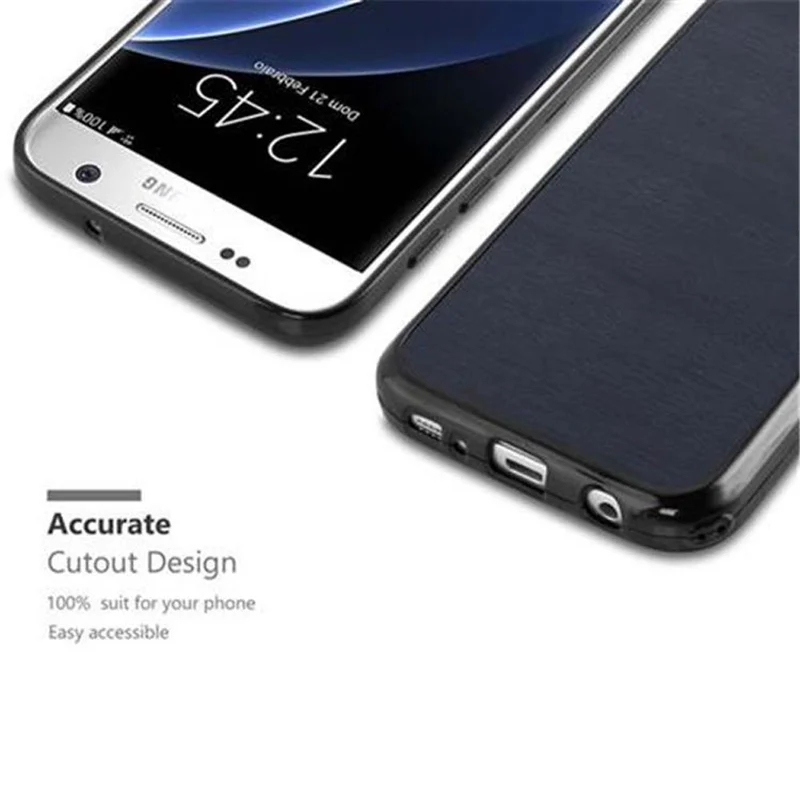 Cadorabo Hülle kompatibel mit Samsung Galaxy S7 Schutzhülle aus flexiblem TPU Silikon