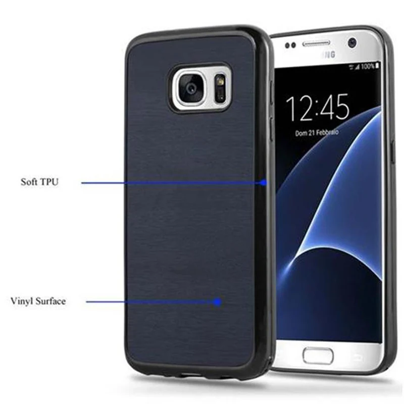 Cadorabo Hülle kompatibel mit Samsung Galaxy S7 Schutzhülle aus flexiblem TPU Silikon