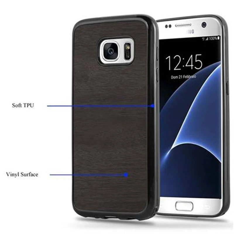 Cadorabo Hülle kompatibel mit Samsung Galaxy S7 Schutzhülle aus flexiblem TPU Silikon