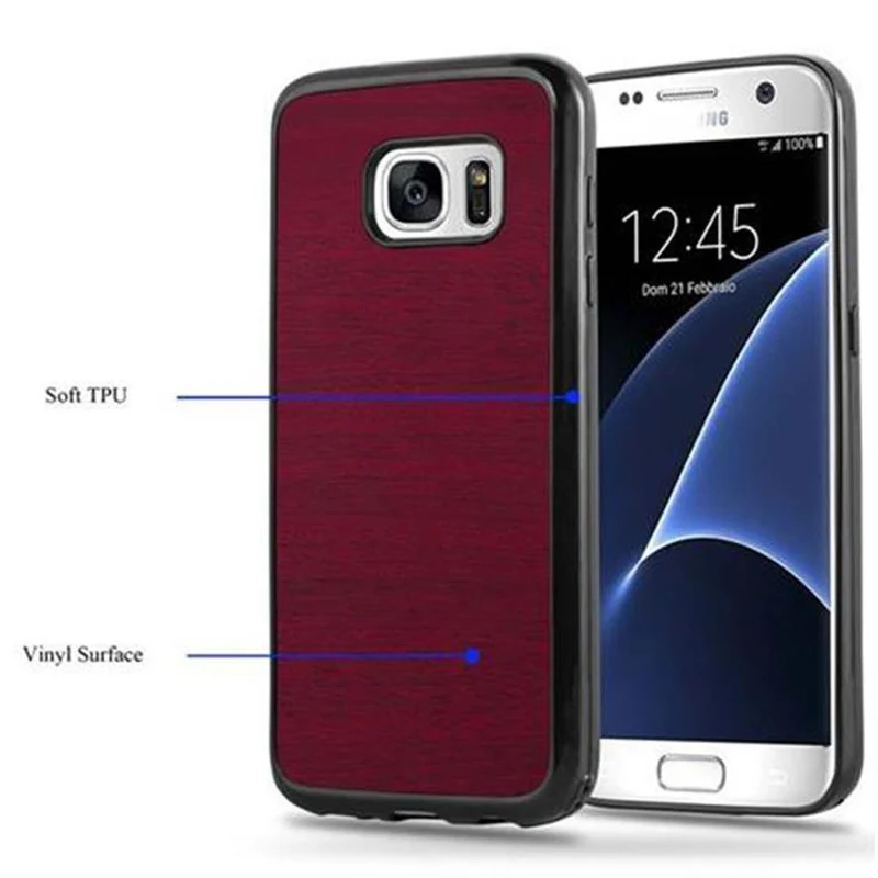 Cadorabo Hülle kompatibel mit Samsung Galaxy S7 Schutzhülle aus flexiblem TPU Silikon
