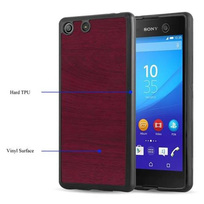 Cadorabo Hülle kompatibel mit Sony Xperia M5 Schutzhülle aus flexiblem TPU Silikon