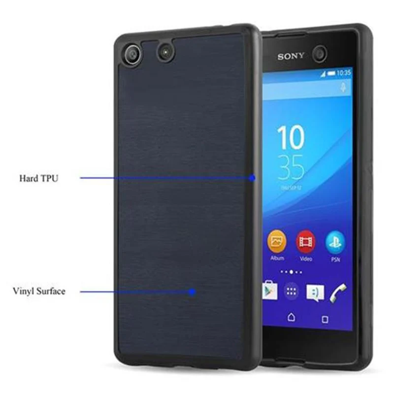 Cadorabo Hülle kompatibel mit Sony Xperia M5 Schutzhülle aus flexiblem TPU Silikon