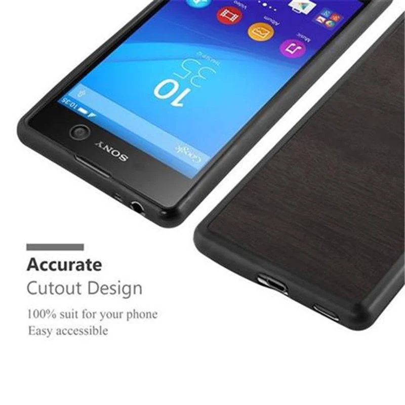 Cadorabo Hülle kompatibel mit Sony Xperia M5 Schutzhülle aus flexiblem TPU Silikon