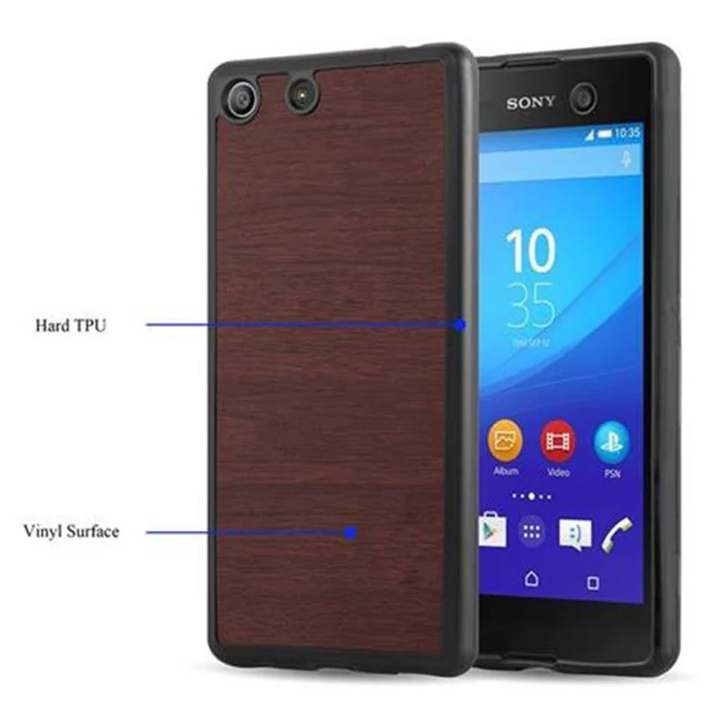 Cadorabo Hülle kompatibel mit Sony Xperia M5 Schutzhülle aus flexiblem TPU Silikon