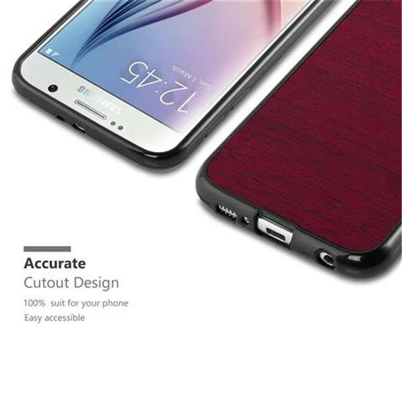 Cadorabo Hülle kompatibel mit Samsung Galaxy S6 Schutzhülle aus flexiblem TPU Silikon