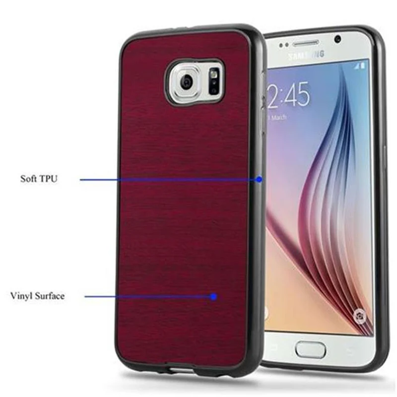 Cadorabo Hülle kompatibel mit Samsung Galaxy S6 Schutzhülle aus flexiblem TPU Silikon