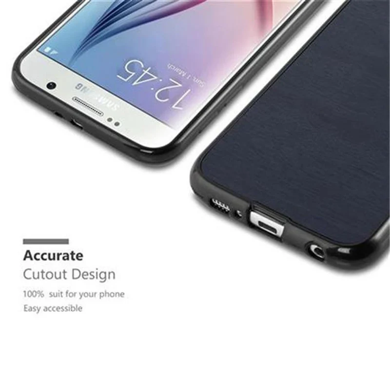 Cadorabo Hülle kompatibel mit Samsung Galaxy S6 Schutzhülle aus flexiblem TPU Silikon