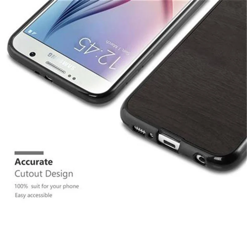 Cadorabo Hülle kompatibel mit Samsung Galaxy S6 Schutzhülle aus flexiblem TPU Silikon