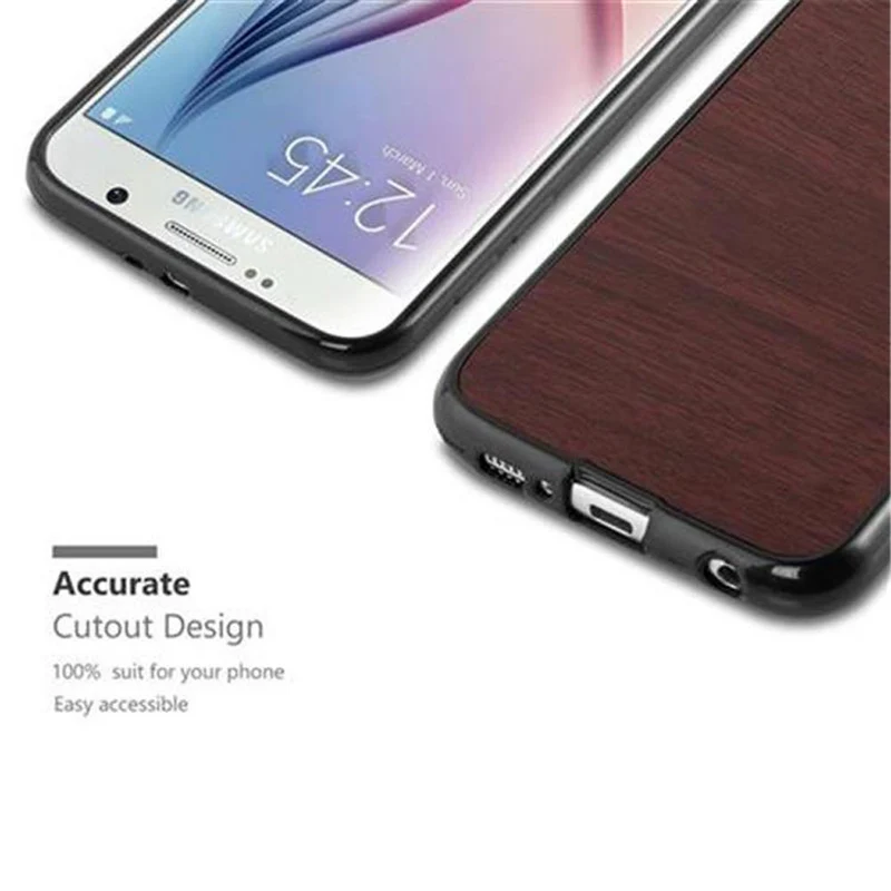 Cadorabo Hülle kompatibel mit Samsung Galaxy S6 Schutzhülle aus flexiblem TPU Silikon