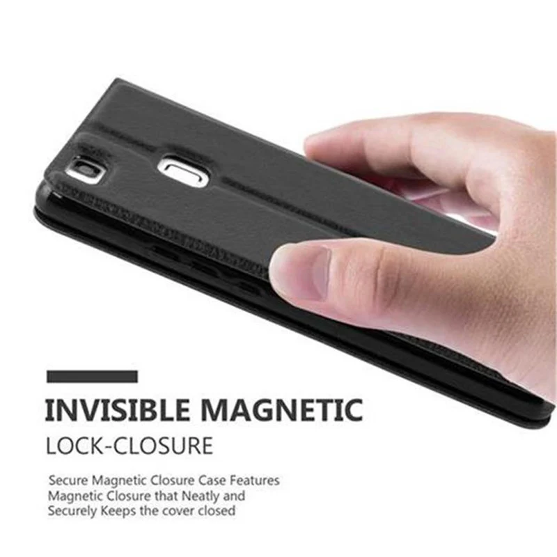 Cadorabo Hülle kompatibel mit Huawei P9 LITE 2016 / G9 LITE Schutzhülle mit Magnetverschluss, Standfunktion und 2 Sichtfenstern