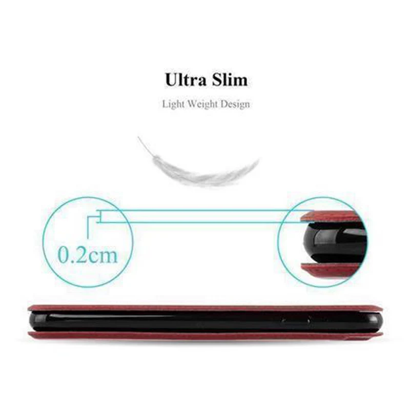 Cadorabo Hülle kompatibel mit Huawei P9 Schutzhülle mit Magnetverschluss, Standfunktion und 2 Sichtfenstern