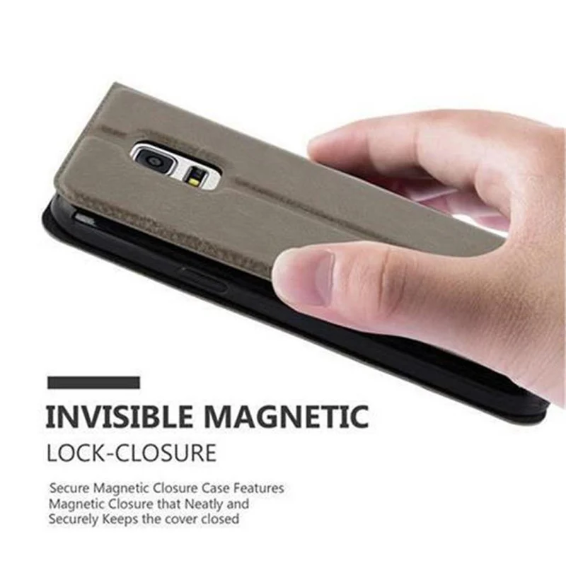 Cadorabo Hülle kompatibel mit Samsung Galaxy S5 MINI / S5 MINI DUOS Schutzhülle mit Magnetverschluss, Standfunktion und 2 Sichtfenstern