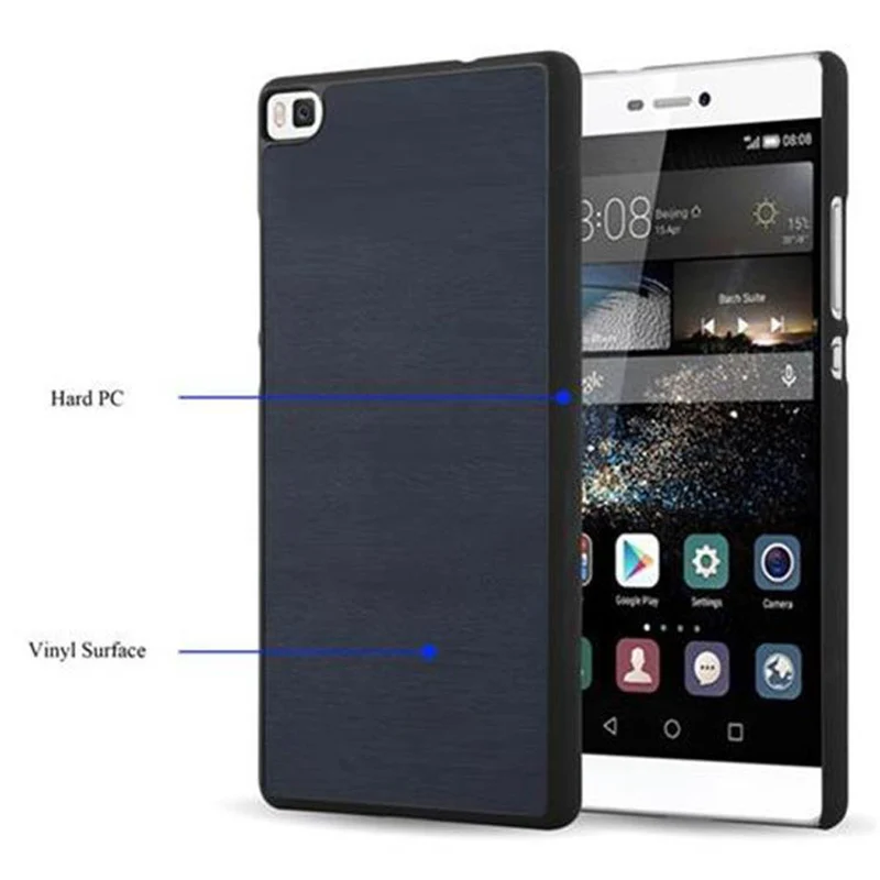 Cadorabo Hülle kompatibel mit Huawei P8 Hard Case Schutzhülle in Holz Optik gegen Kratzer und Stöße
