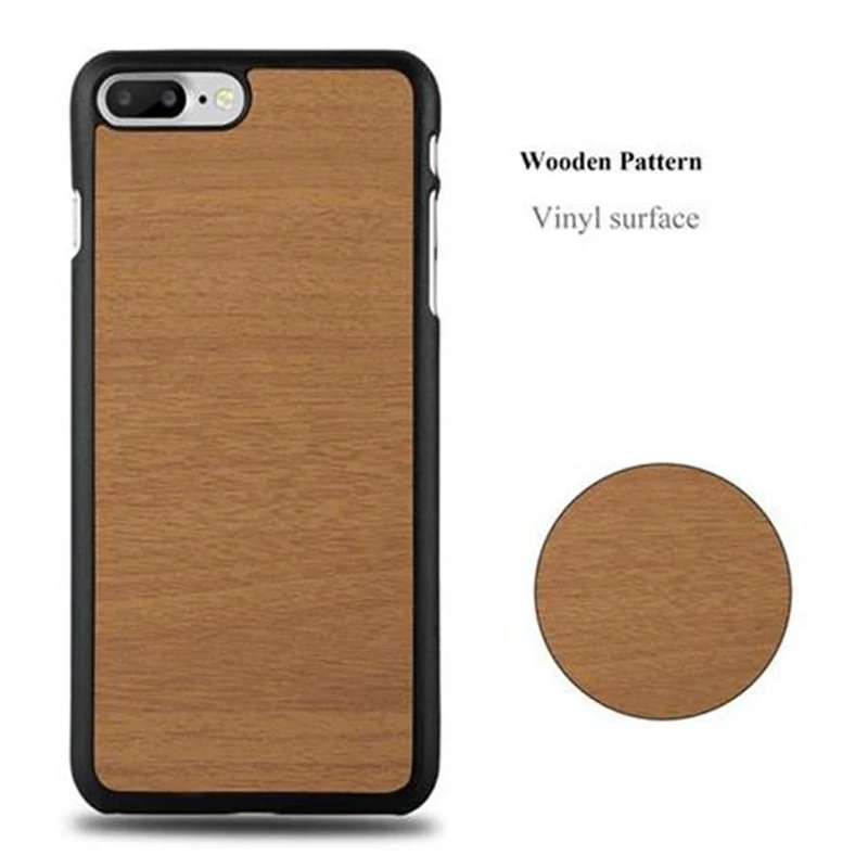 Cadorabo Hülle kompatibel mit Apple iPhone 7 PLUS / 7S PLUS / 8 PLUS Hard Case Schutzhülle in Holz Optik gegen Kratzer und Stöße