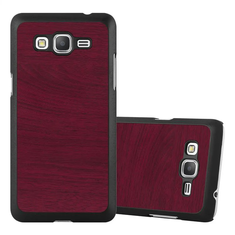 Cadorabo Hülle kompatibel mit Samsung Galaxy J5 2015 Hard Case Schutzhülle in Holz Optik gegen Kratzer und Stöße