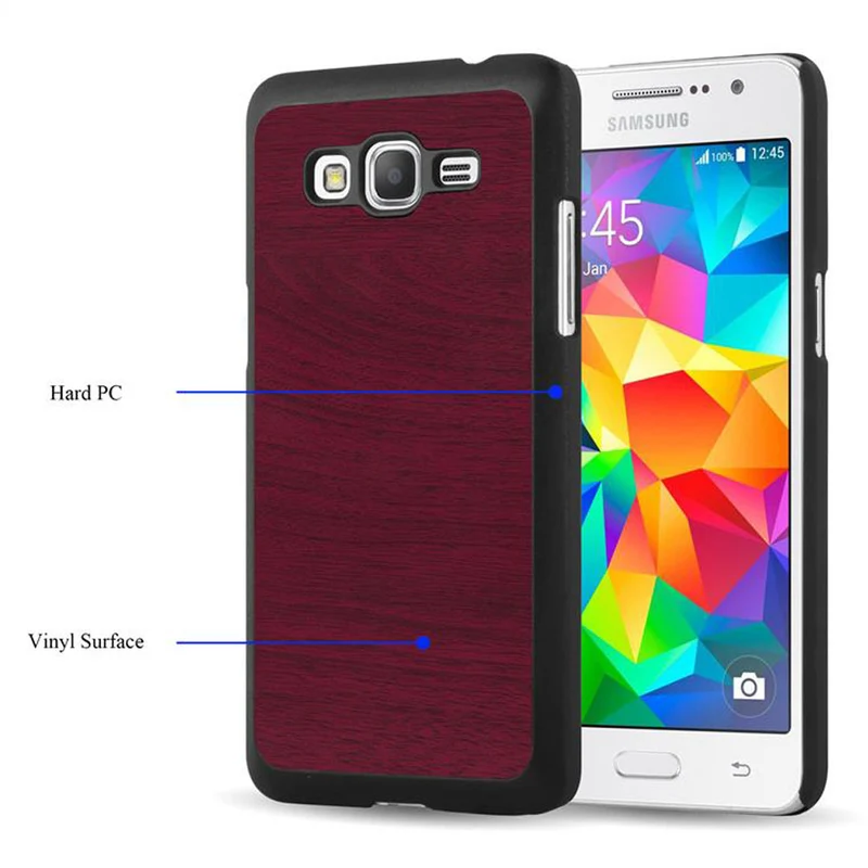 Cadorabo Hülle kompatibel mit Samsung Galaxy J5 2015 Hard Case Schutzhülle in Holz Optik gegen Kratzer und Stöße