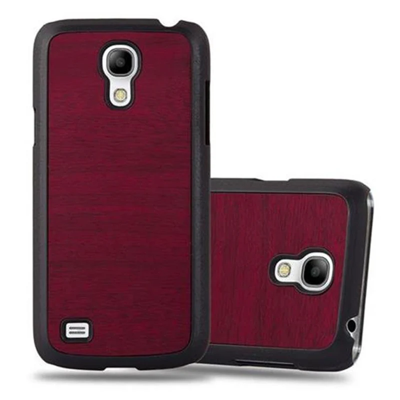 Cadorabo Hülle kompatibel mit Samsung Galaxy S4 MINI Hard Case Schutzhülle in Holz Optik gegen Kratzer und Stöße