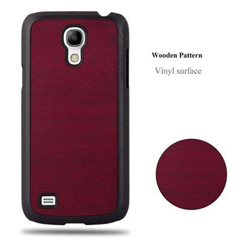 Cadorabo Hülle kompatibel mit Samsung Galaxy S4 MINI Hard Case Schutzhülle in Holz Optik gegen Kratzer und Stöße