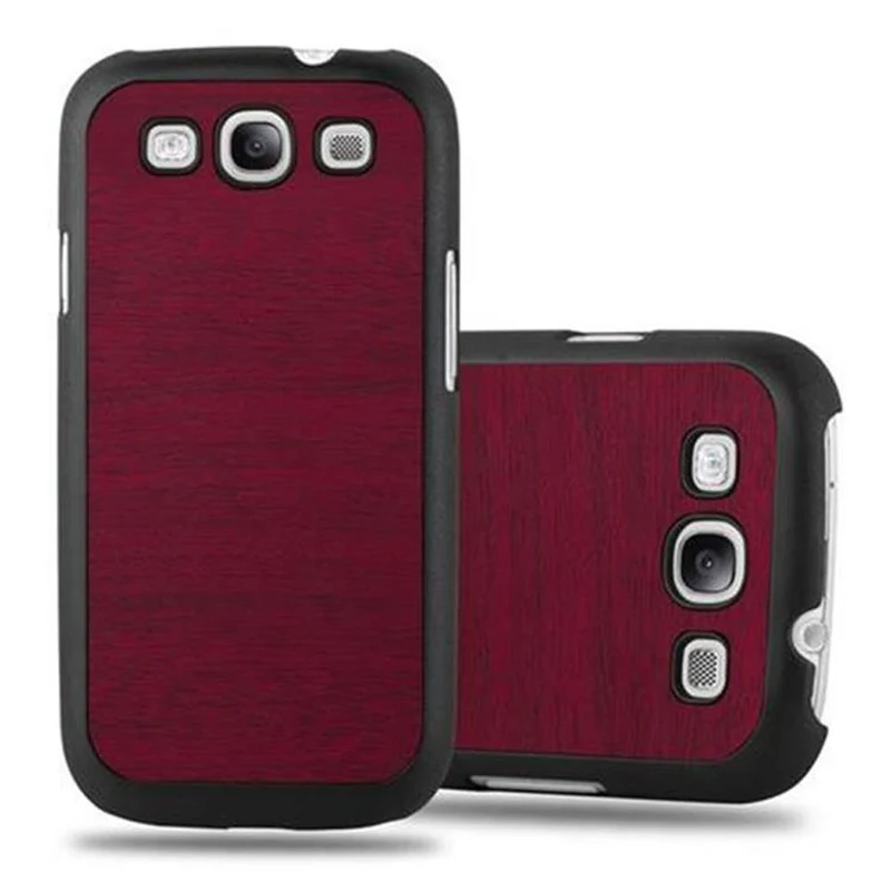 Cadorabo Hülle kompatibel mit Samsung Galaxy S3 / S3 NEO Hard Case Schutzhülle in Holz Optik gegen Kratzer und Stöße