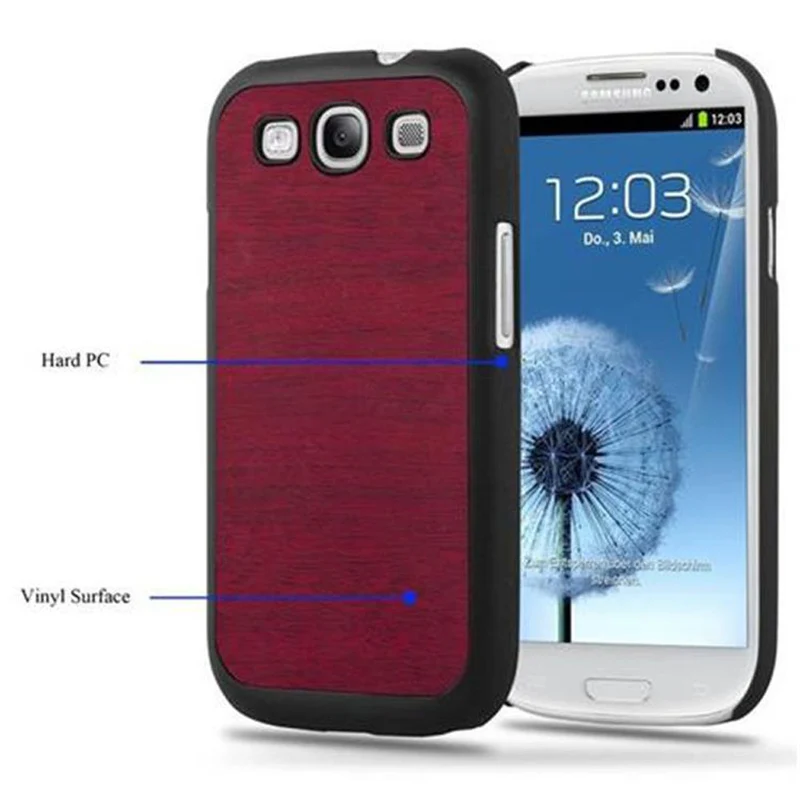 Cadorabo Hülle kompatibel mit Samsung Galaxy S3 / S3 NEO Hard Case Schutzhülle in Holz Optik gegen Kratzer und Stöße