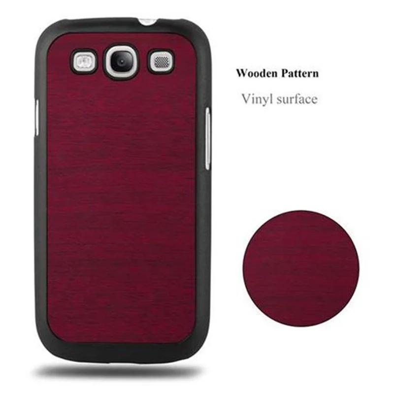 Cadorabo Hülle kompatibel mit Samsung Galaxy S3 / S3 NEO Hard Case Schutzhülle in Holz Optik gegen Kratzer und Stöße