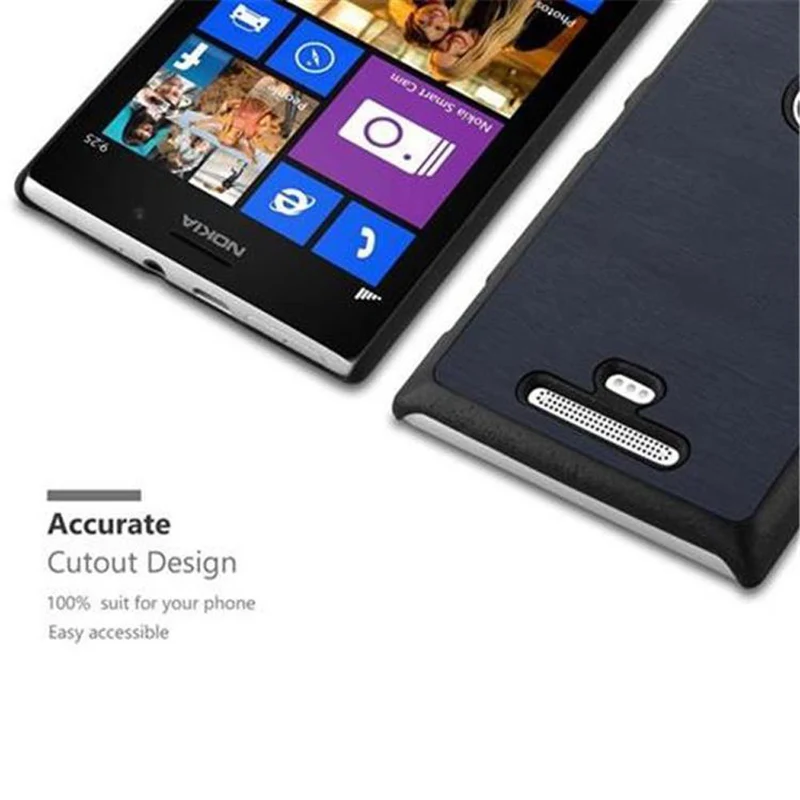 Cadorabo Hülle kompatibel mit Nokia Lumia 925 Hard Case Schutzhülle in Holz Optik gegen Kratzer und Stöße