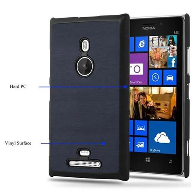 Cadorabo Hülle kompatibel mit Nokia Lumia 925 Hard Case Schutzhülle in Holz Optik gegen Kratzer und Stöße
