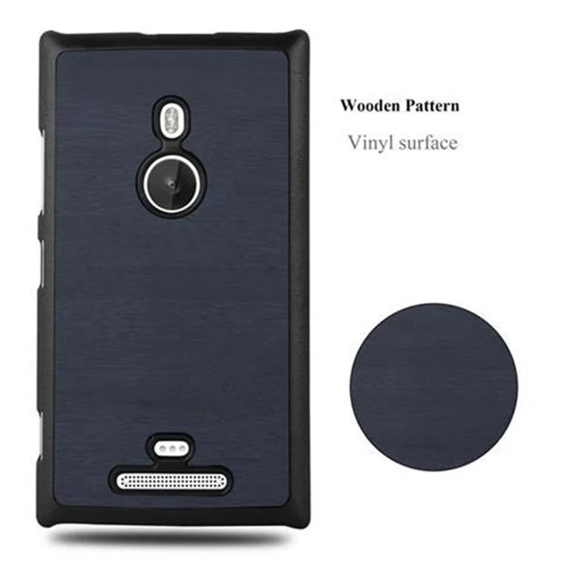 Cadorabo Hülle kompatibel mit Nokia Lumia 925 Hard Case Schutzhülle in Holz Optik gegen Kratzer und Stöße