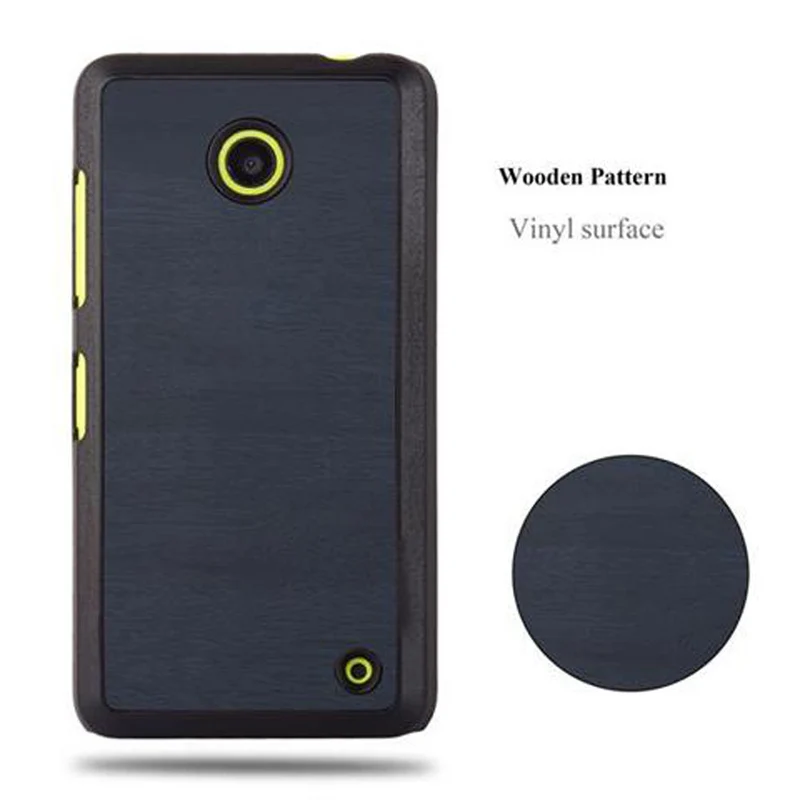 Cadorabo Hülle kompatibel mit Nokia Lumia 630 / 635 Hard Case Schutzhülle in Holz Optik gegen Kratzer und Stöße