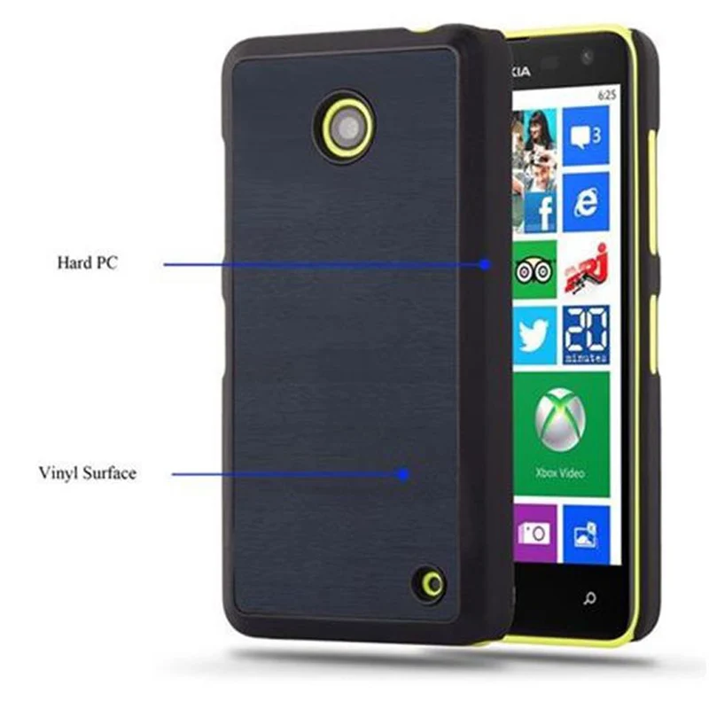Cadorabo Hülle kompatibel mit Nokia Lumia 630 / 635 Hard Case Schutzhülle in Holz Optik gegen Kratzer und Stöße