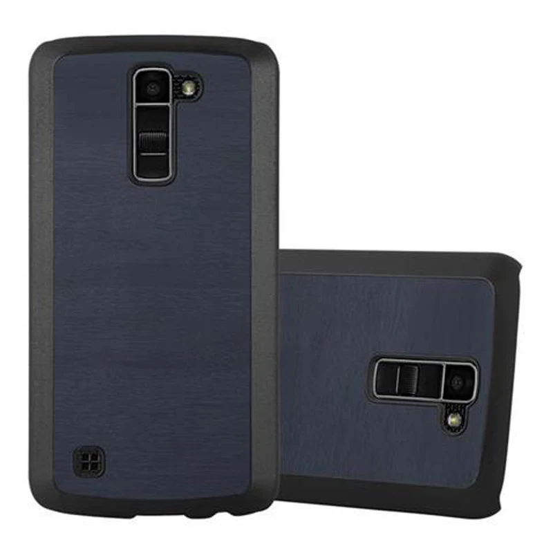 Cadorabo Hülle kompatibel mit LG K10 2016 Hard Case Schutzhülle in Holz Optik gegen Kratzer und Stöße