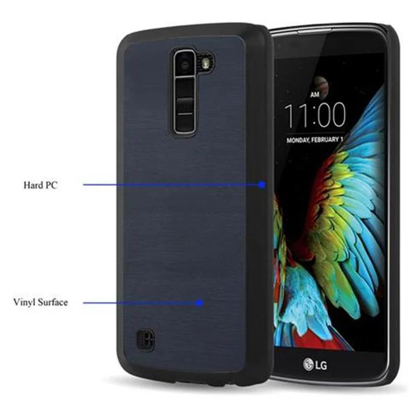 Cadorabo Hülle kompatibel mit LG K10 2016 Hard Case Schutzhülle in Holz Optik gegen Kratzer und Stöße