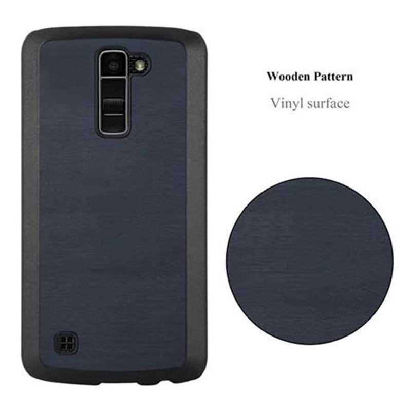 Cadorabo Hülle kompatibel mit LG K10 2016 Hard Case Schutzhülle in Holz Optik gegen Kratzer und Stöße