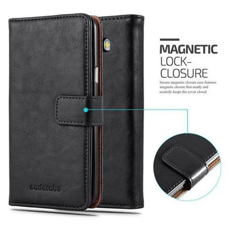 Cadorabo Hülle kompatibel mit Samsung Galaxy J7 2016 Schutzhülle mit Magnetverschluss, Standfunktion und Kartenfach