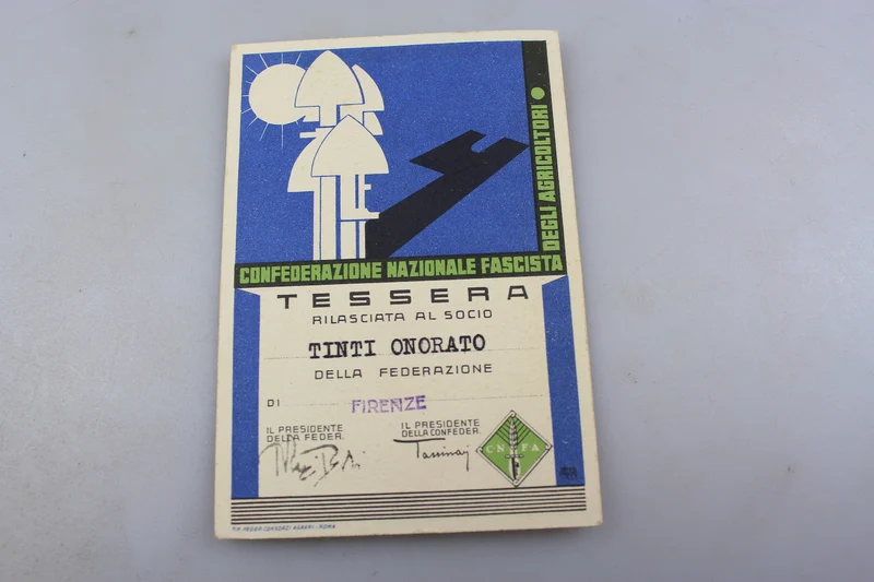 National Fascist Farmers Confederation Card XII°