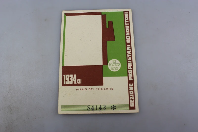 National Fascist Farmers Confederation Card XII°