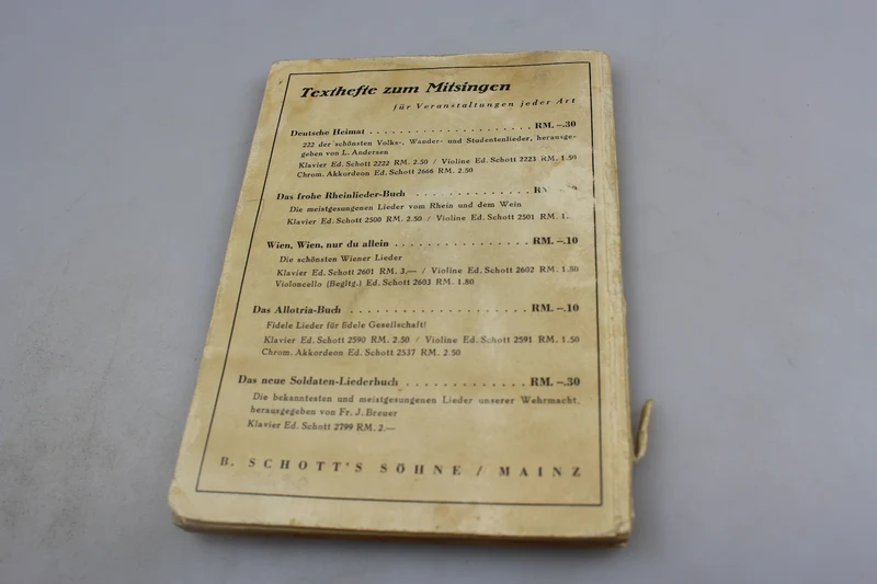 Taschenheft "Liederbuch".