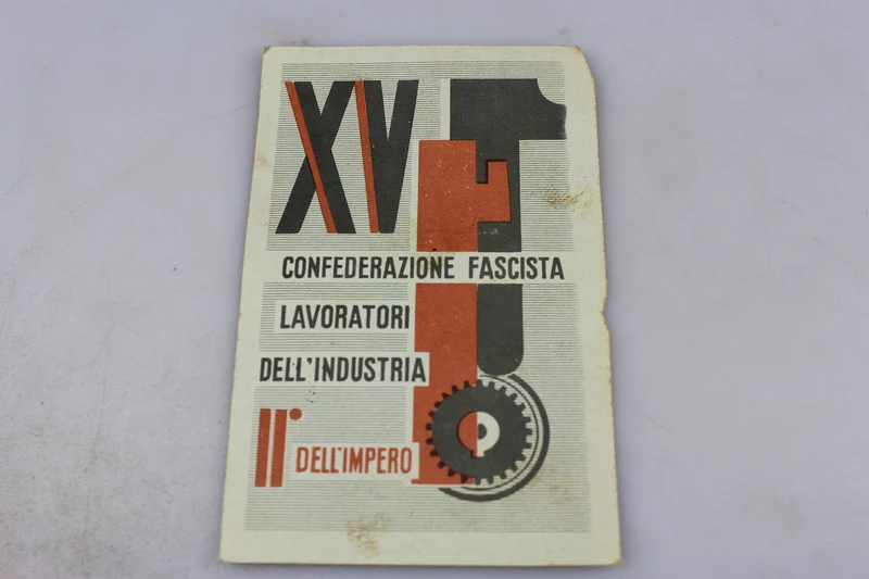 Faschistische Konföderationskarte für Industriearbeiter XV°