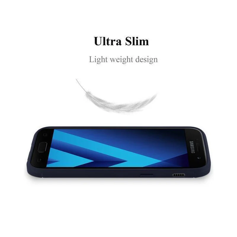 Cadorabo Hülle für Samsung Galaxy A3 2017 Schutzhülle aus flexiblem TPU Silikon in Edelstahl-Karbonfaser Optik