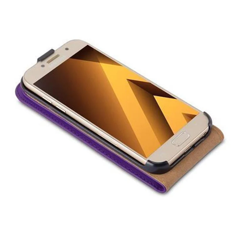 Cadorabo Hülle kompatibel mit Samsung Galaxy A3 2017 Schutzhülle im Flip Design aus glattem Kunstleder