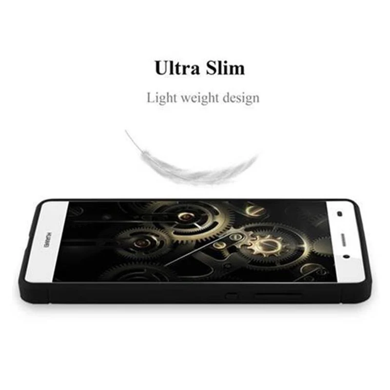 Cadorabo Hülle für Huawei P8 LITE 2015 Schutzhülle aus flexiblem TPU Silikon in Edelstahl-Karbonfaser Optik