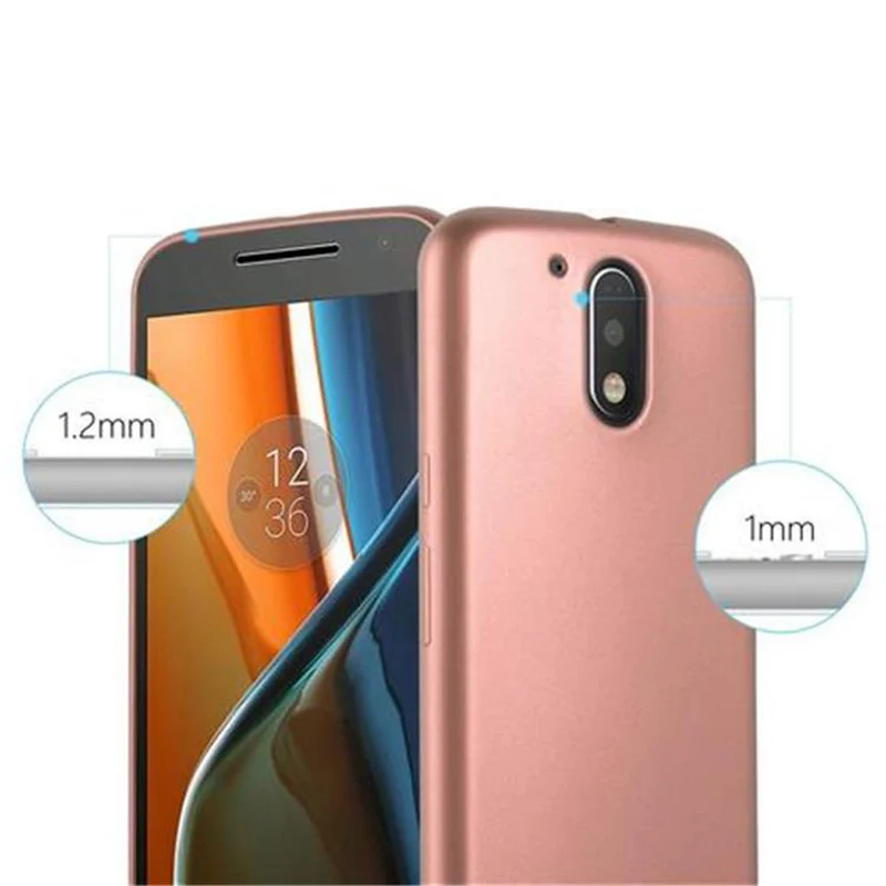 Cadorabo Hülle kompatibel mit Motorola MOTO G4 / G4 PLUS Schutzhülle aus flexiblem TPU Silikon