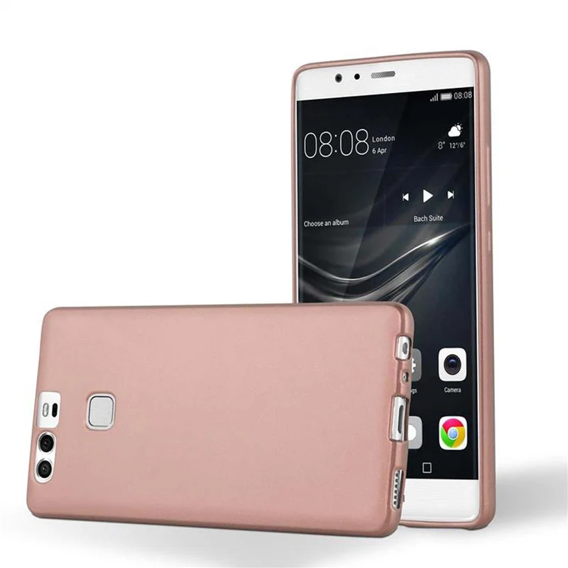 Cadorabo Hülle kompatibel mit Huawei P9 Schutzhülle aus flexiblem TPU Silikon