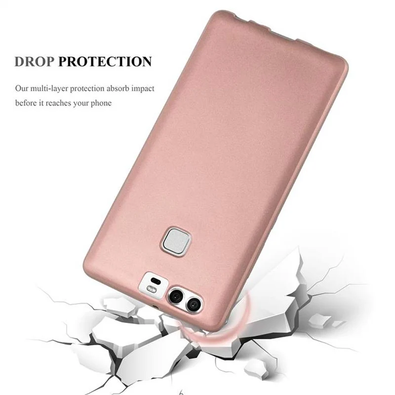 Cadorabo Hülle kompatibel mit Huawei P9 Schutzhülle aus flexiblem TPU Silikon