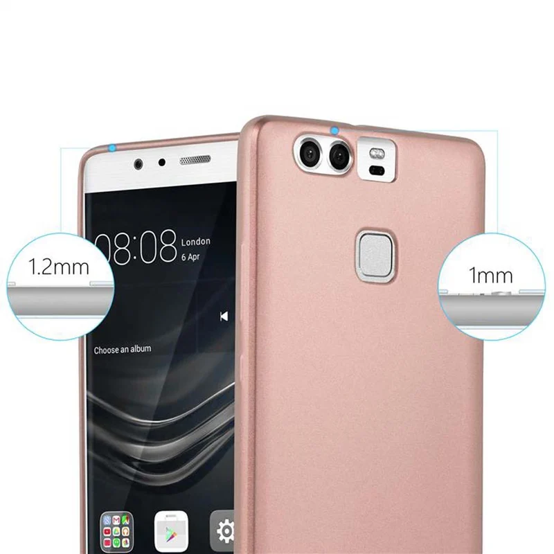 Cadorabo Hülle kompatibel mit Huawei P9 Schutzhülle aus flexiblem TPU Silikon